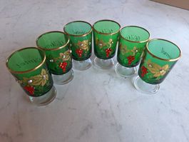 6ER SET VINTAGE SCHNAPSGLÄSER "WILDERSWIL"