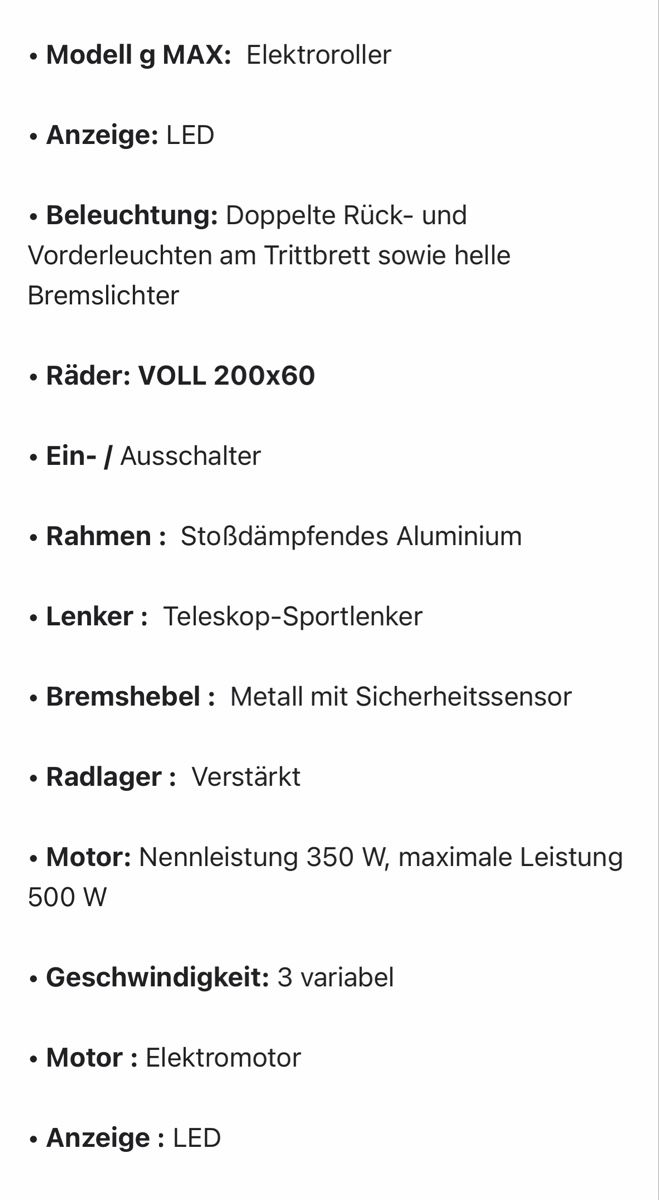 Scooter: E-Scooter – Nuovo (secondo la descrizione) da Hofstetten BE venduto da Alpheidi75 4