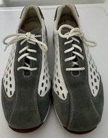 Rieker Damen Sneakers Leder Weiss/Grau Grösse 40 guter Zusta