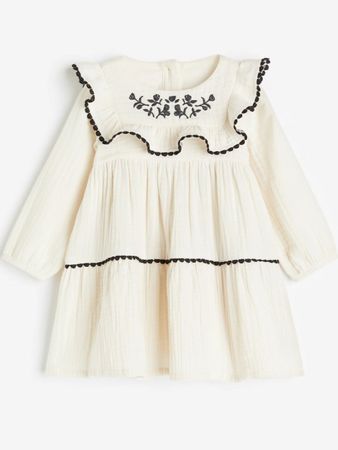 H&M 🦢🤍 robe a volants brodée NEW! 92