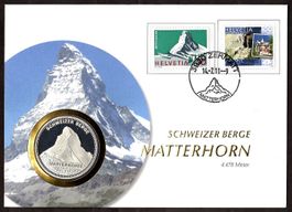 Numis, Wallis, Zermatt, Matterhorn mit super Medaille