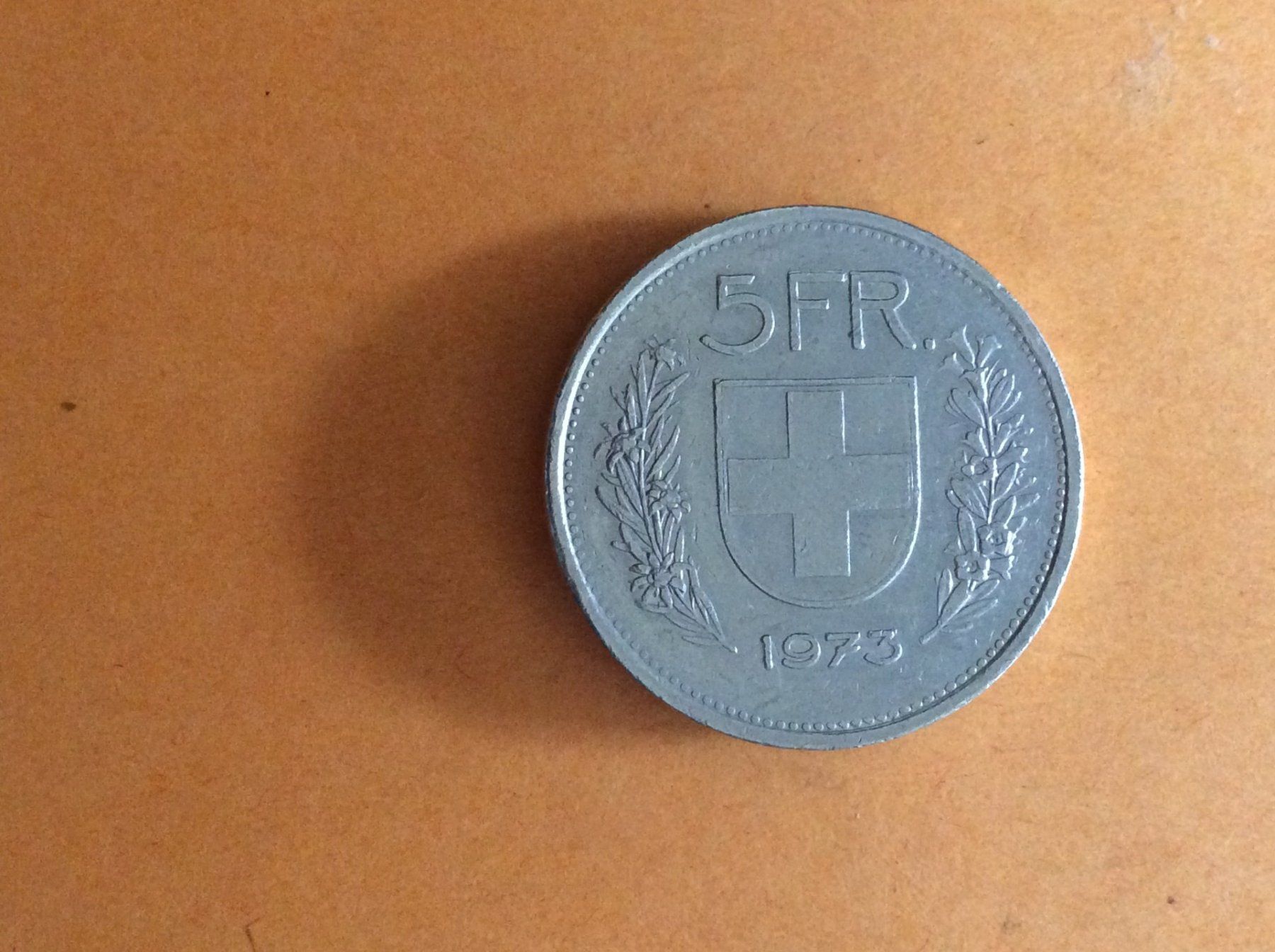 Alle Münzen: 5 francs  1973 – Gebraucht aus Genève von pie_fh2d