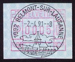 ATM 7Axb_Werbe-VO 1092 BELMONT-SUR-LAUSANNE_2.4.91_ERSTTAG !