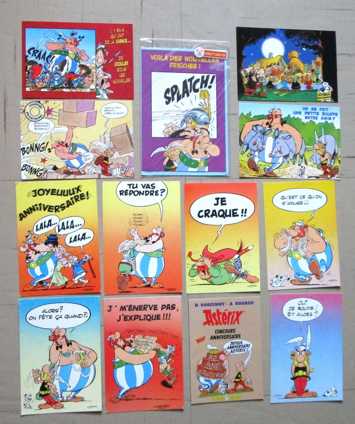 Cartoline postali: 11 CARTES POSTALE ASTÉRIX + CARTE SENTIMENTS + 1DÉPLIANT – Usato da Chêne-Bourg venduto da breno56