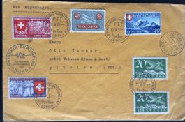 Briefumschlag Schweiz - Zürich 1939 - diverse Stempel