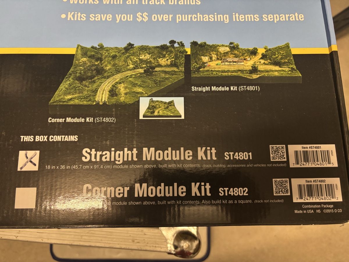 Modellini di ferrovie: Woodland Scenics Mod-u-Rail System Straight Module Kit ST480 – Nuovo (secondo la descrizione) da Lupfig venduto da Corona3 1