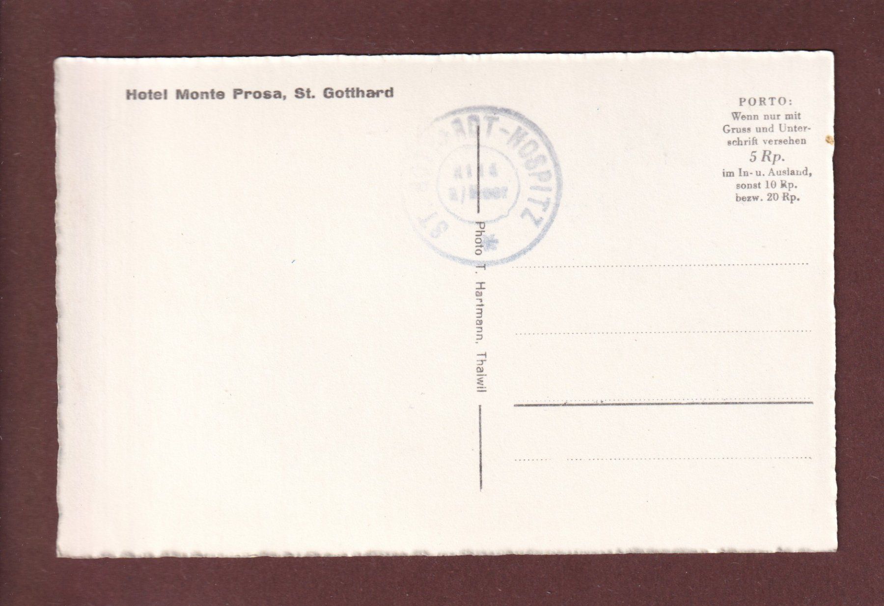 Cartoline postali: GOTTHARD-HOSPIZ - Monte Prosa - Rheinwaldhorn – Usato da Pully venduto da nicecards 1