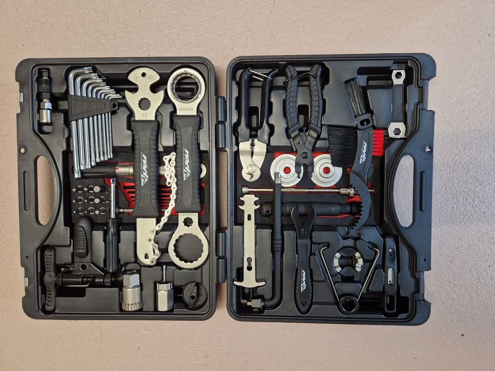 red cycling products toolbox