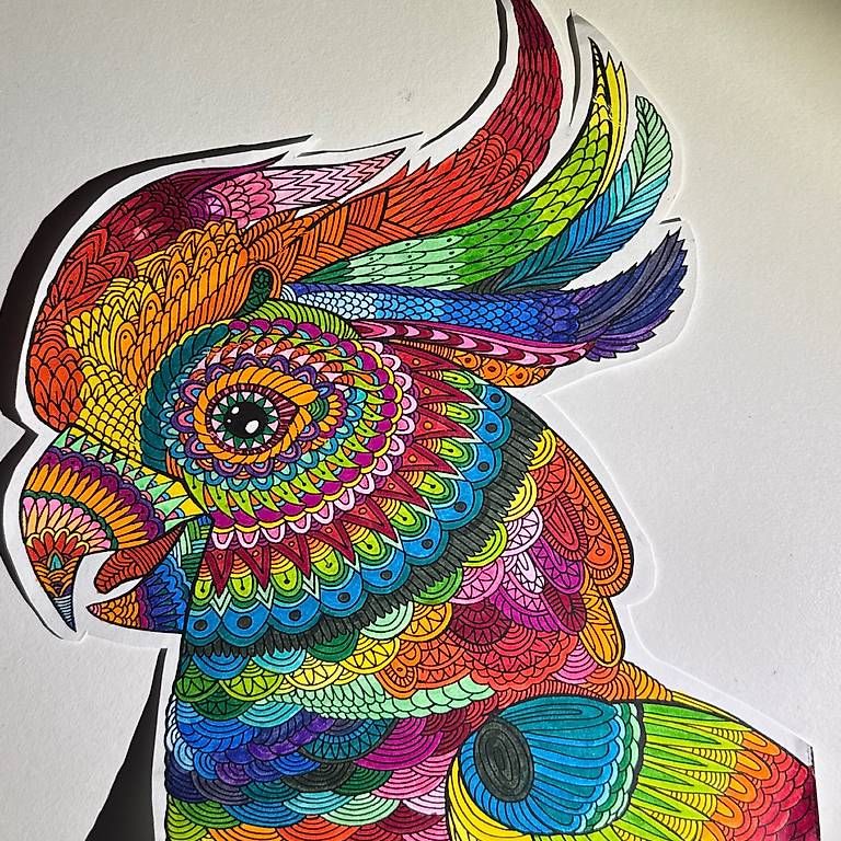 Poster & Bilder: Bild von Hand gemalt "Papagei Kakadu" – Gebraucht aus Muhen von jol_ina00
