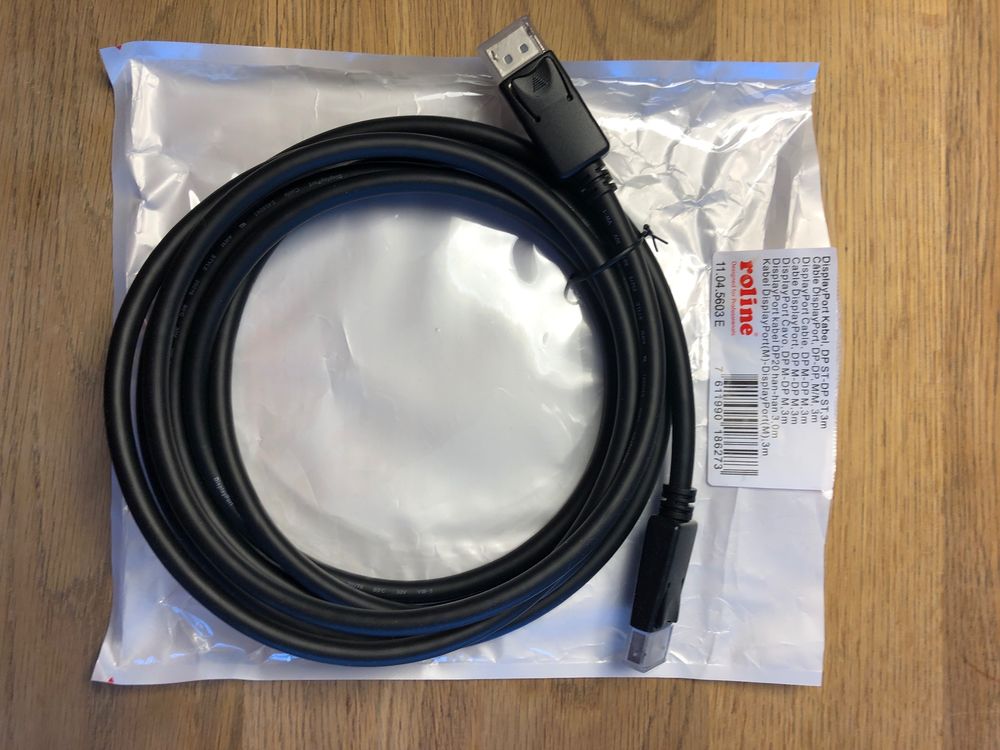 Cable De 3m DisplayPort 1.2 - Cable DisplayPort 4K X 2K Ultra Hd Certificado Por Vesa Cable Dp A Dp Para Monitor Con Conectores Dp Co 526991