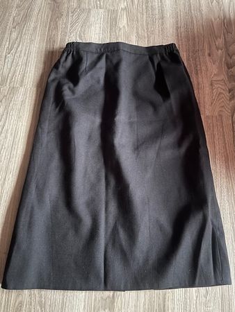 Schwarze Wolle Rock Gr L 42/44/46