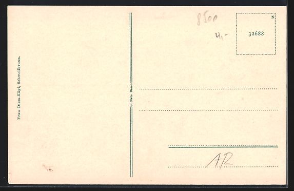 Cartoline postali: Schwellbrunn, Ortsansicht mit Umgebung – Usato da Berlin venduto da bartko-reher 1