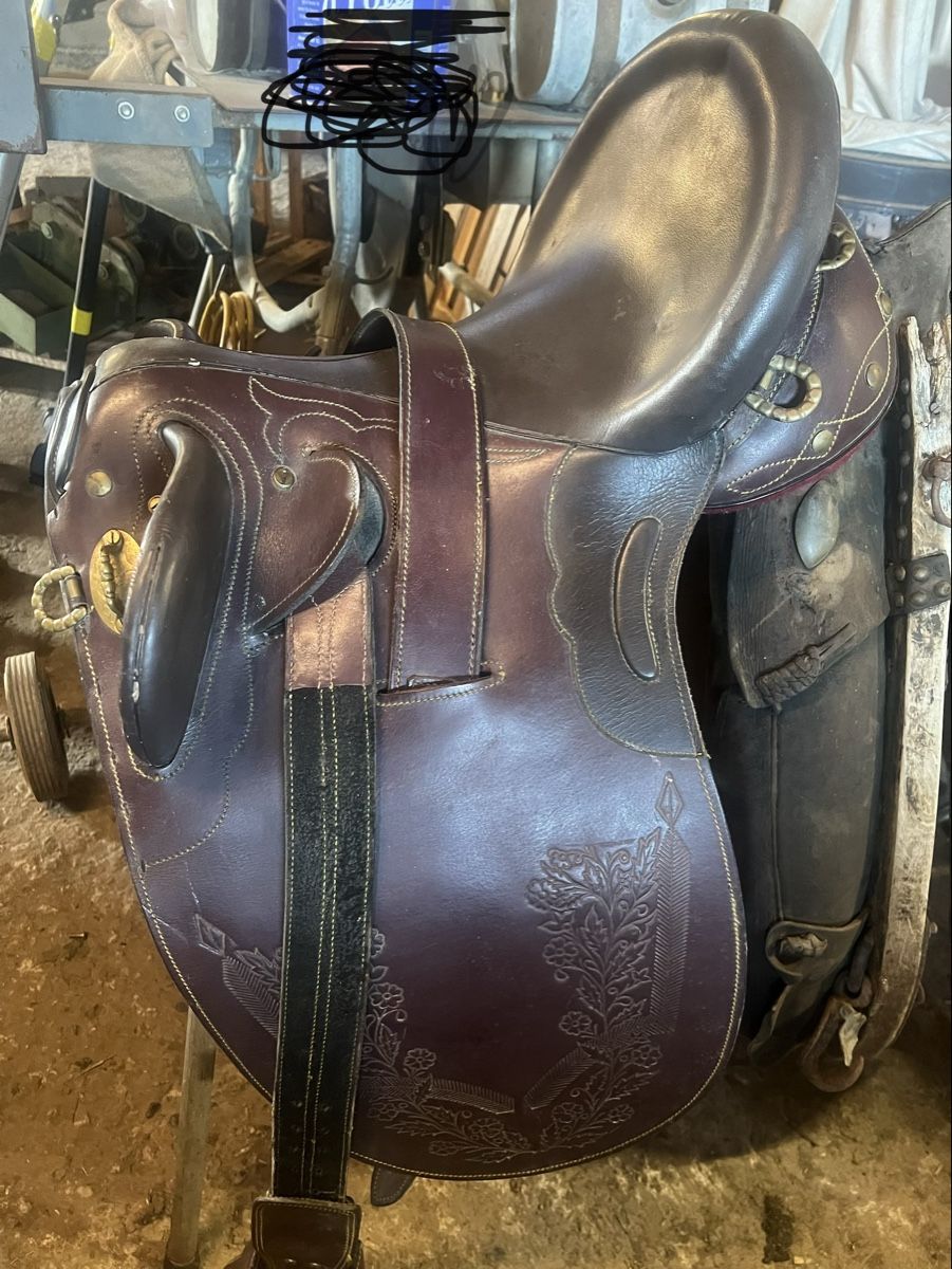 Selles, accessoires: Selle de monte western  – D'occasion à Bourrignon par filledemai 2