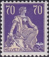 1934 171z (geriffelt) HELVETIA mit SCHWERT postfr. ** K:75.-