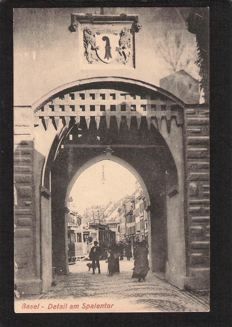 Cartoline postali: .Basel , Detail am Spalentor belebt – Usato da Reichenburg venduto da Pipo-67
