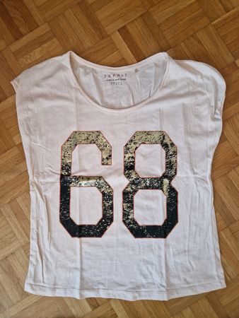 Esprit Shirt Gr. S mit der Zahl 68, 100% Baumwolle