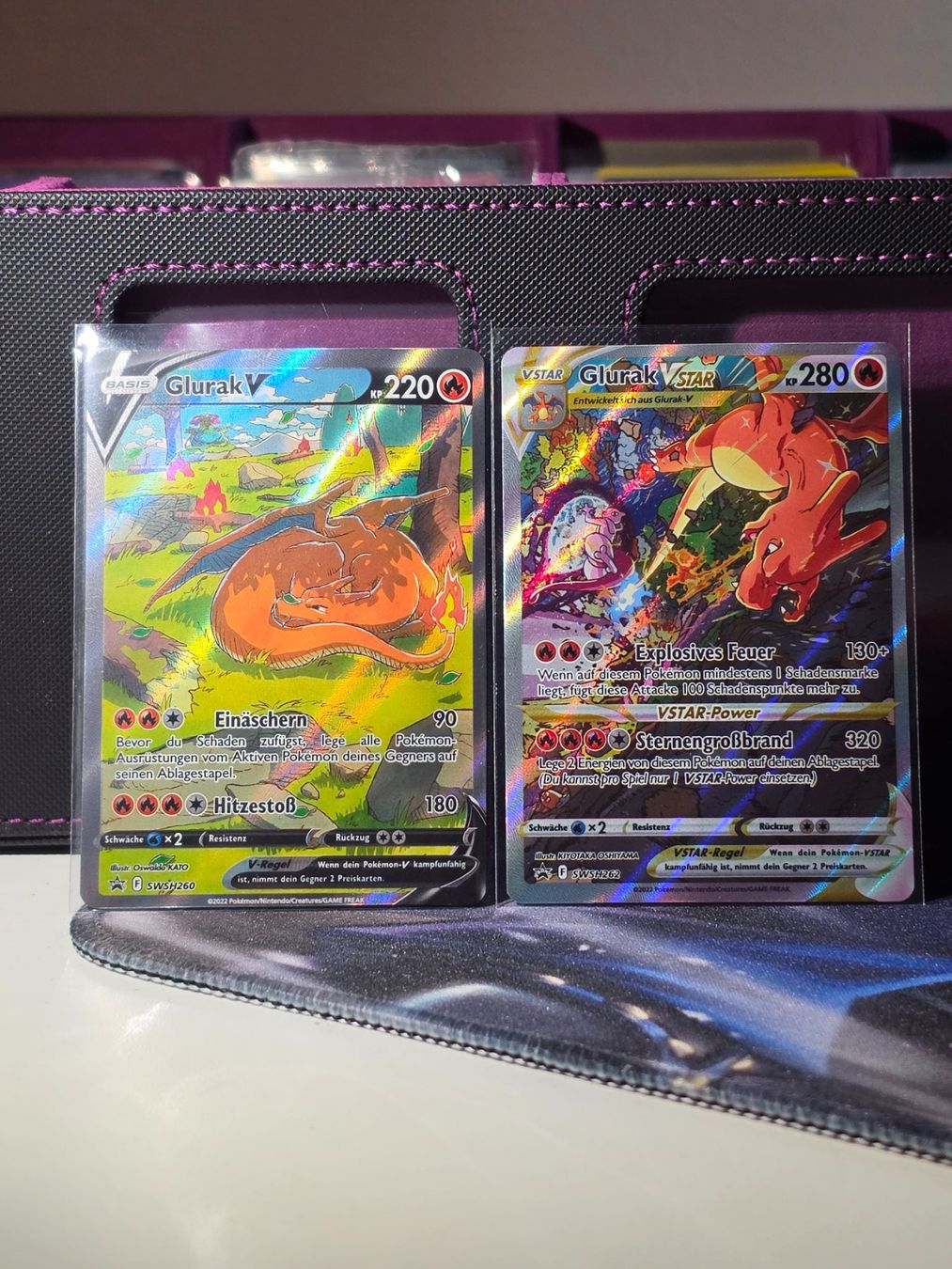 Pokémon Sammelbilder & Trading cards: Set Glurak V 260 & Glurak VSTAR 262 – Gebraucht aus Binningen von oscark77