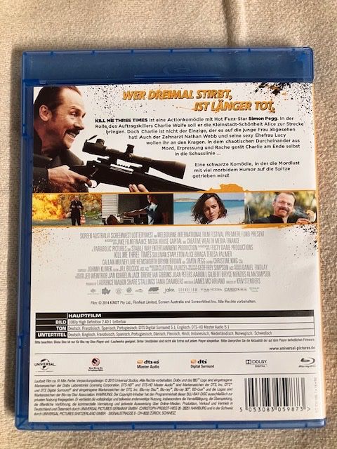 Tutti i DVDs: Kill me three times (Blue Ray) 3 DVD – Usato da Thalwil venduto da Trainspotter 1