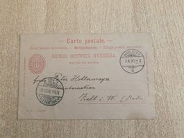 Postkarte Weltpostverein 10 Rappen