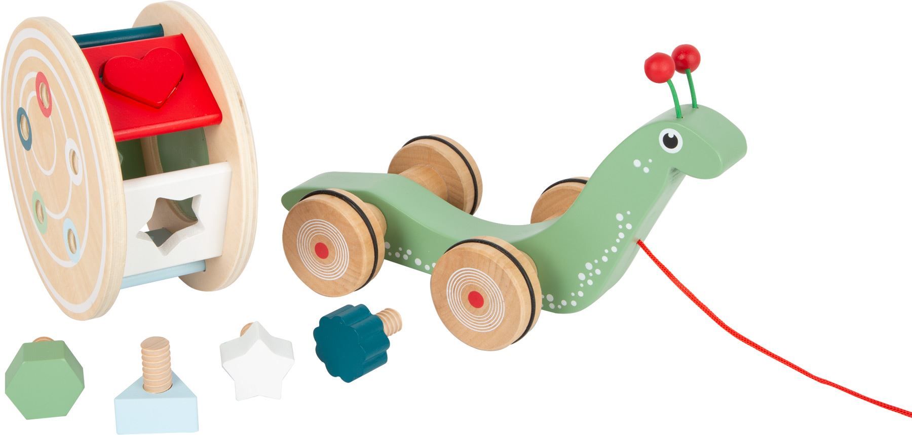 Spielzeuge: Nachziehwagen Schnecke mit Steckformen – Neu und originalverpackt aus Wettingen von Swala 3