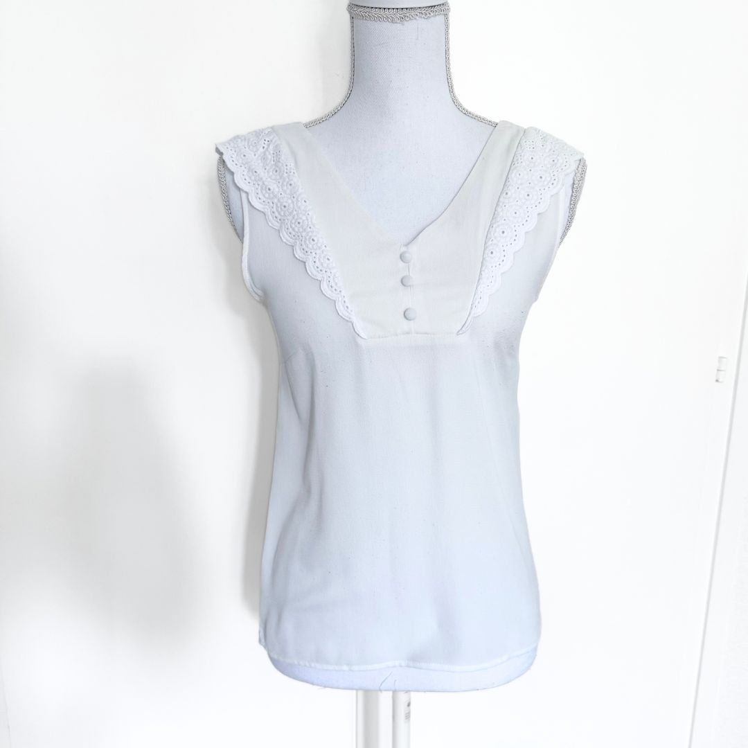Nafnaf Tops: NAF NAF Top Blanc - Taille XS – Gebraucht aus Vevey von secondlifevevey