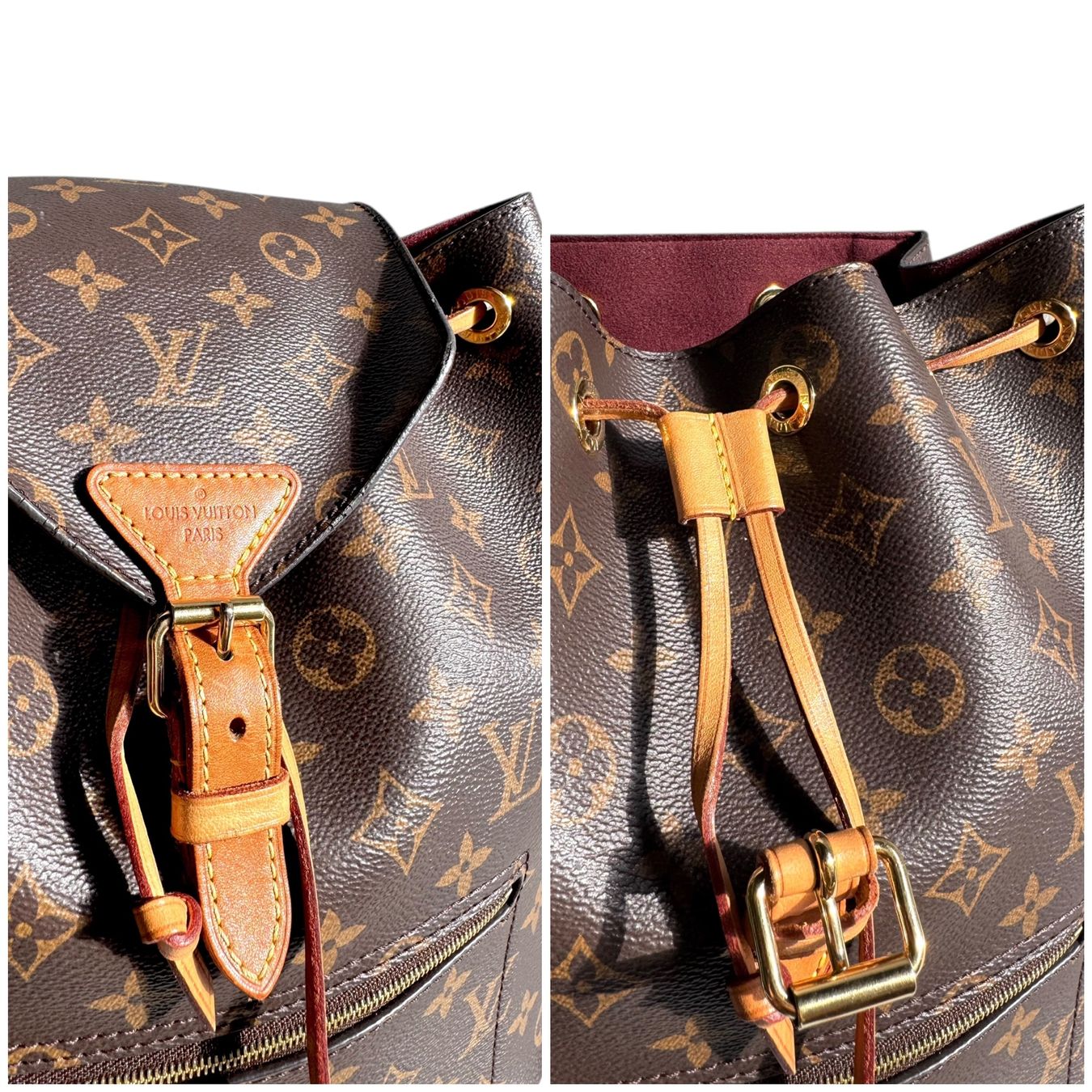 Louis Vuitton Taschen für Damen: LOUIS VUITTON  Monogram Montsouris NM Backpack Tasche – Gebraucht aus Kriens von hannaandkiko 7