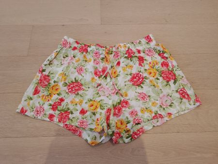 Kurze Sommerhose blumenmuster, leicht & luftig, M (40/42)