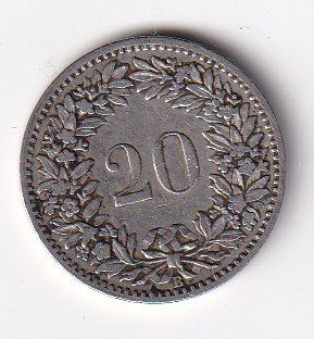 Tutti le monete: Schweiz 20 Rappen 1893 – Usato da Neuchâtel venduto da karlpierrino 1
