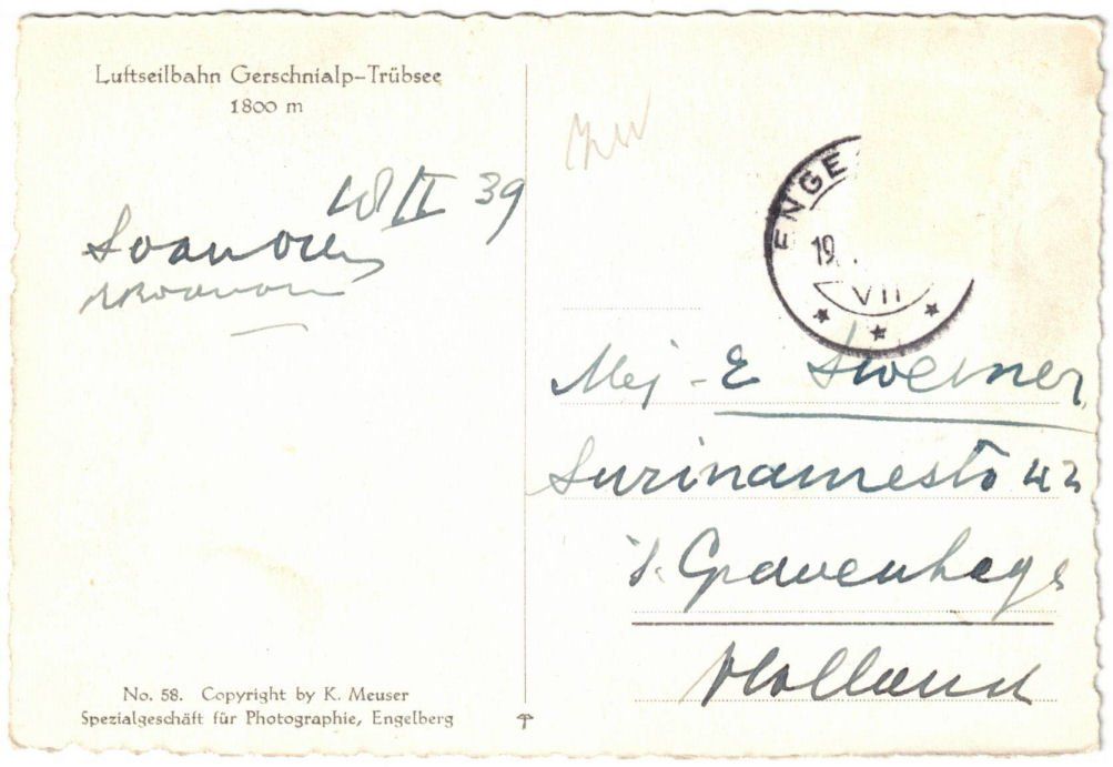 Cartoline postali: Engelberg - Luftseilbahn Gerschnialp--Trübsee – Usato da Binningen venduto da Mountainrider 1
