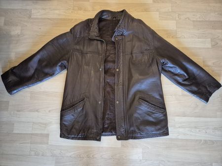 Lederjacke C. Pupi dunkelbraun Grösse 52 Neu