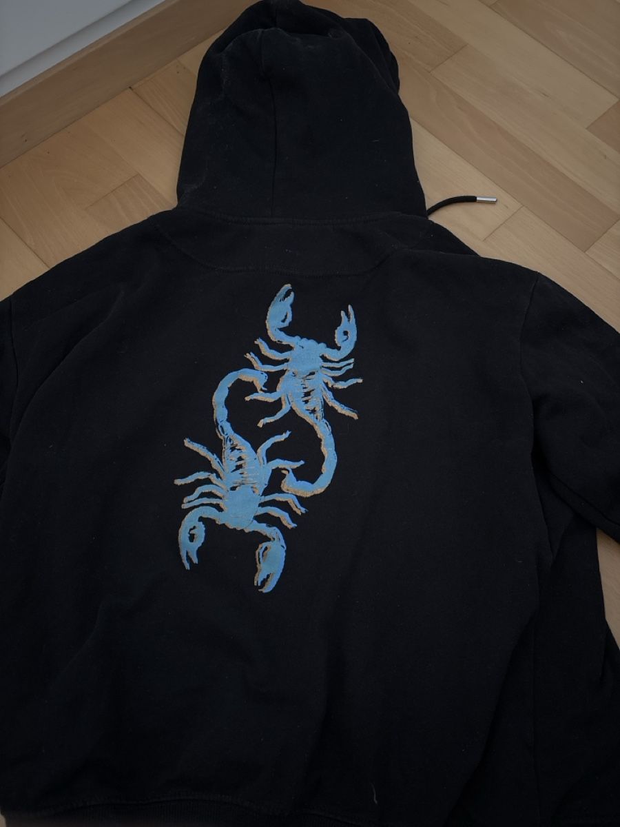 H&M Pullover & Sweatshirts: Schwarzer Basic Hoodie von H&M mit Backprint (selbstgemacht) – Neu (gemäss Beschreibung) aus Bern von ser_6vm5 1