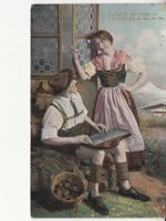Kitschkarte Er singt ihr was vor 1912 mit ST Rehetobel