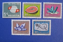 Serie Pro Patria 1959 postfrisch **,  - SBK: 9.-.