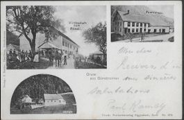 1903 AK GÄNSBRUNNEN drei Ansichten attraktiv selten ab 1.-