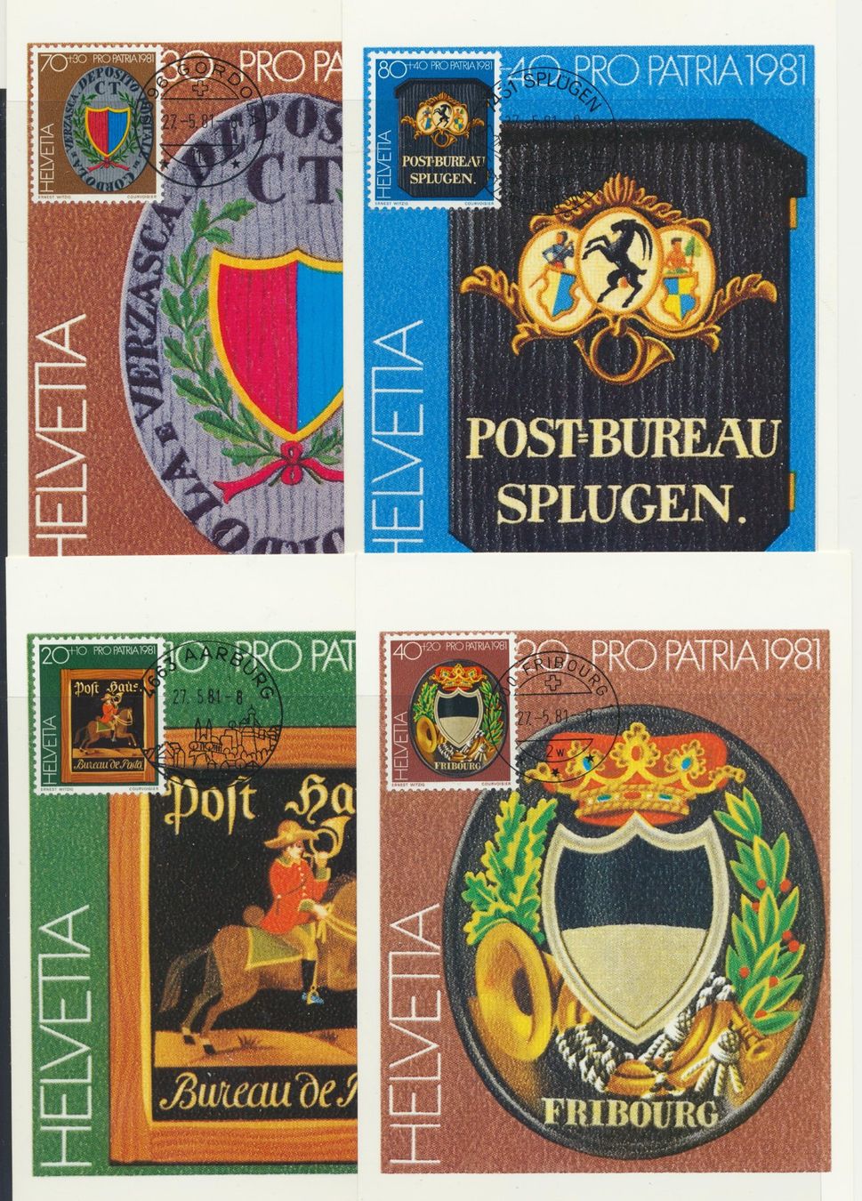 Tutti i francobolli: Pro Juventute Maximumkarten 1981 – Usato da Roggwil BE venduto da Stampdealer3