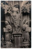 Bern, Detail am Münster, Hauptportal, gelaufen 1926