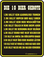 Funschild - DIE 10 BIER GEBOTE