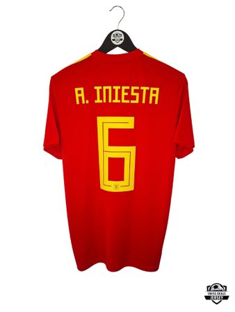 INIESTA #6 Original Spain 2018-19 Home Trikot