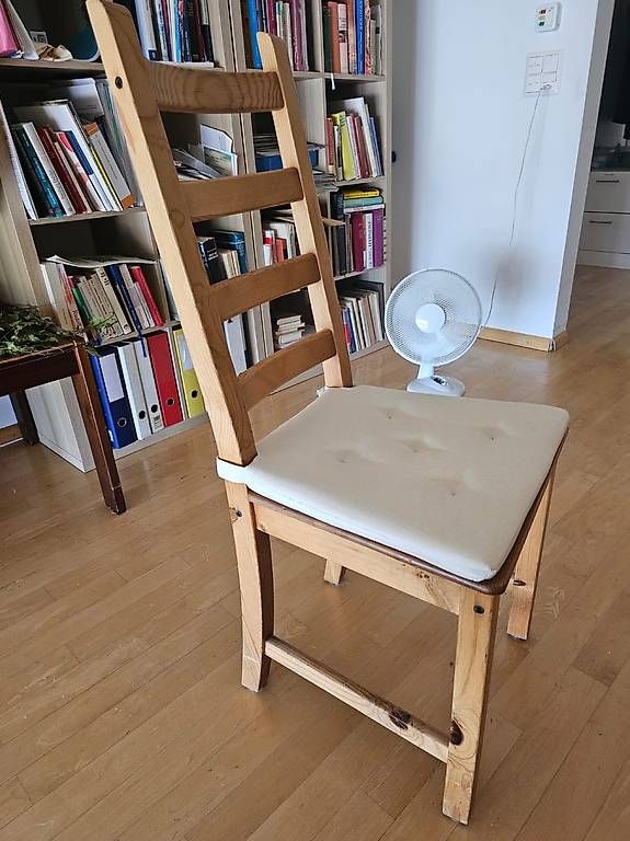 Ikea Sedie: 2 Ikea-Holzstühle mit Kissen – Usato da Basel venduto da inf_lr5c 2