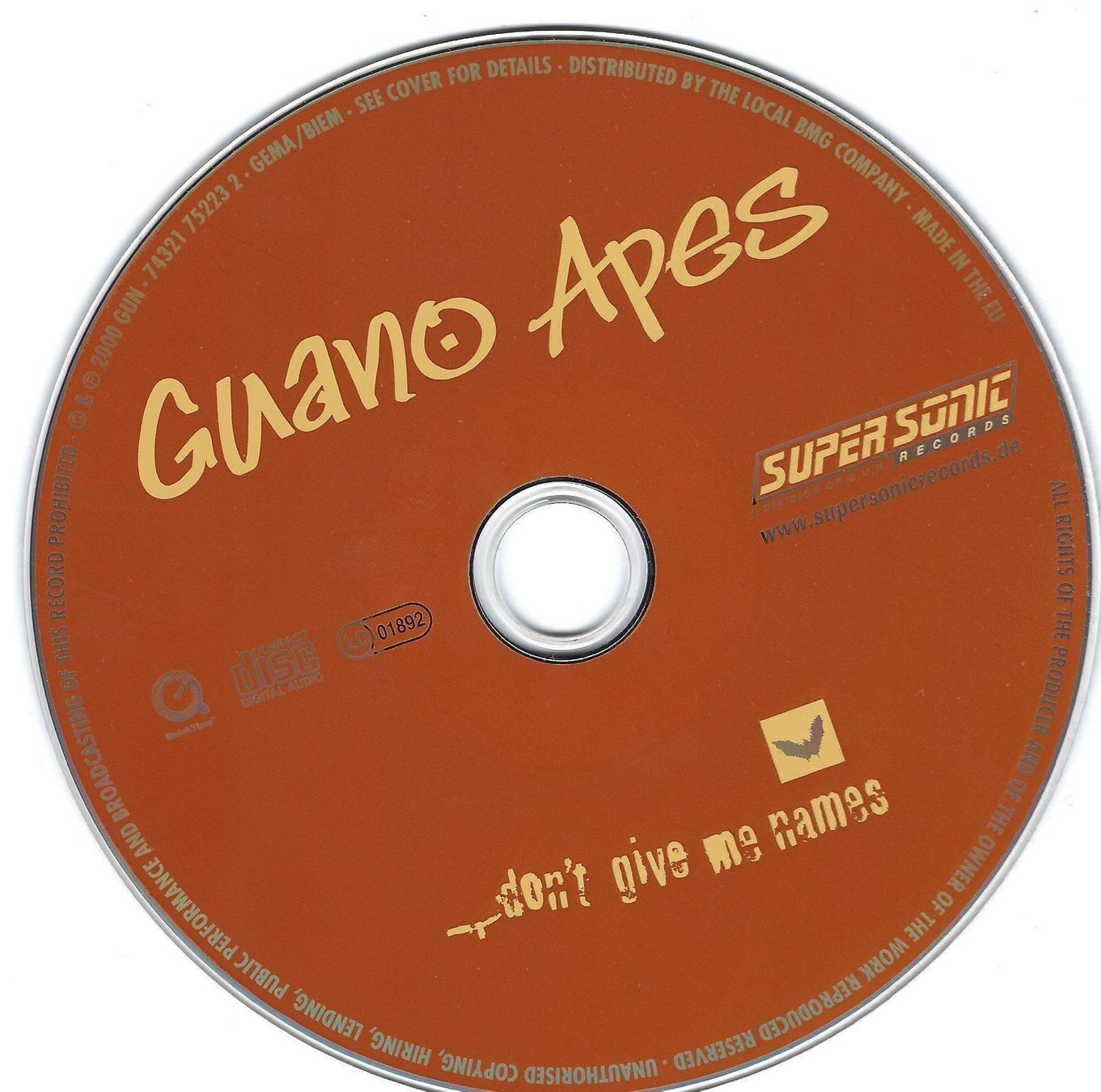 CD: CD - Guano Apes - Don't give me names – Usato da Rotkreuz venduto da groeli69 2