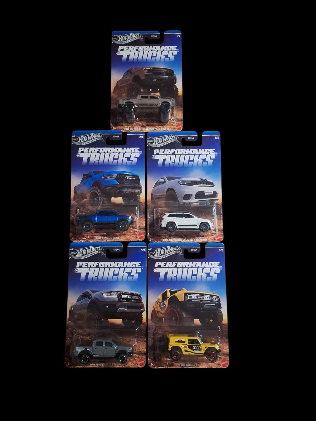 Hot Wheels Modellini d'auto: Hot Wheels Silver Series Performance Trucks 2026 Set – Nuovo e nell'imballaggio originale da Adlikon b. Andelfingen venduto da Mmartin0