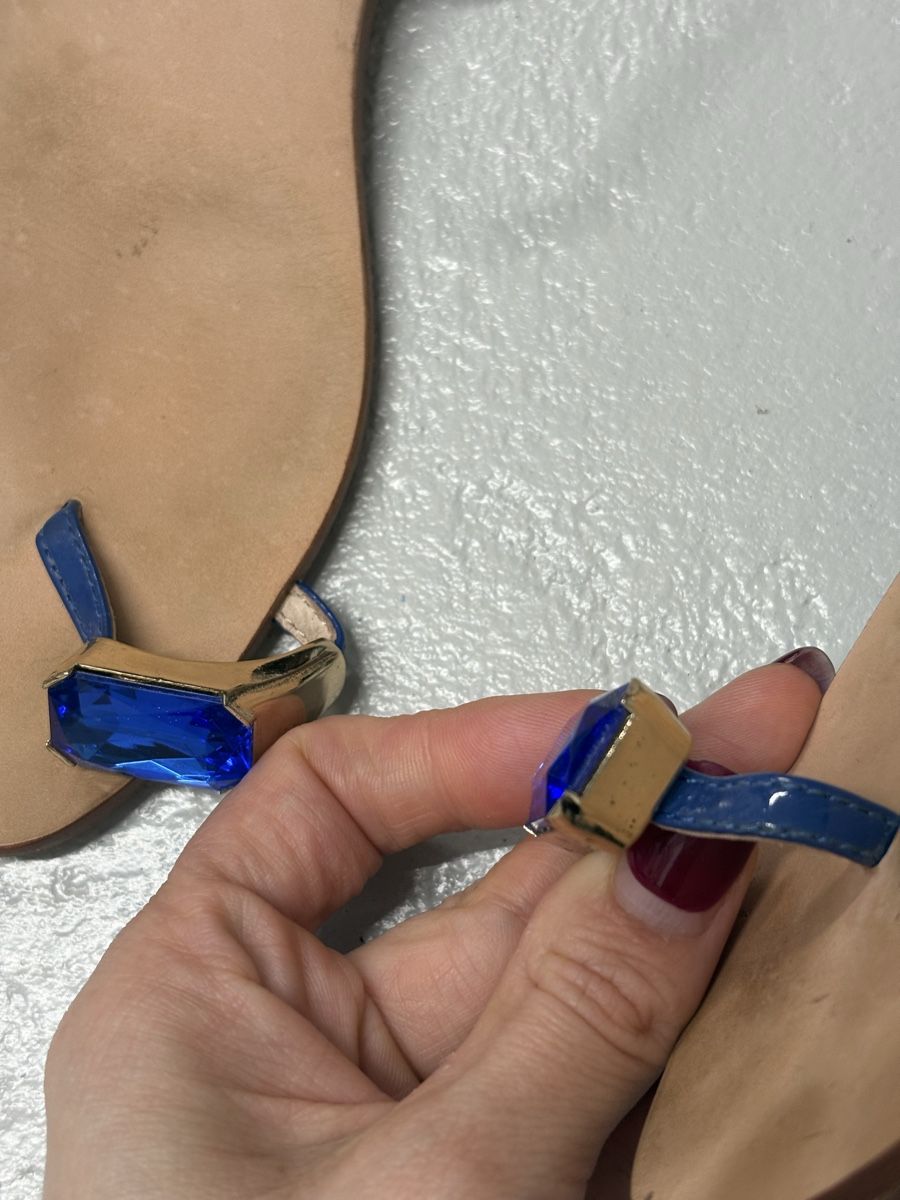 Scarpe da donna: Bibi Lou Sandale Gr. 40 Blau Strass Leder – Usato da Regensdorf venduto da secondchancefashion 2