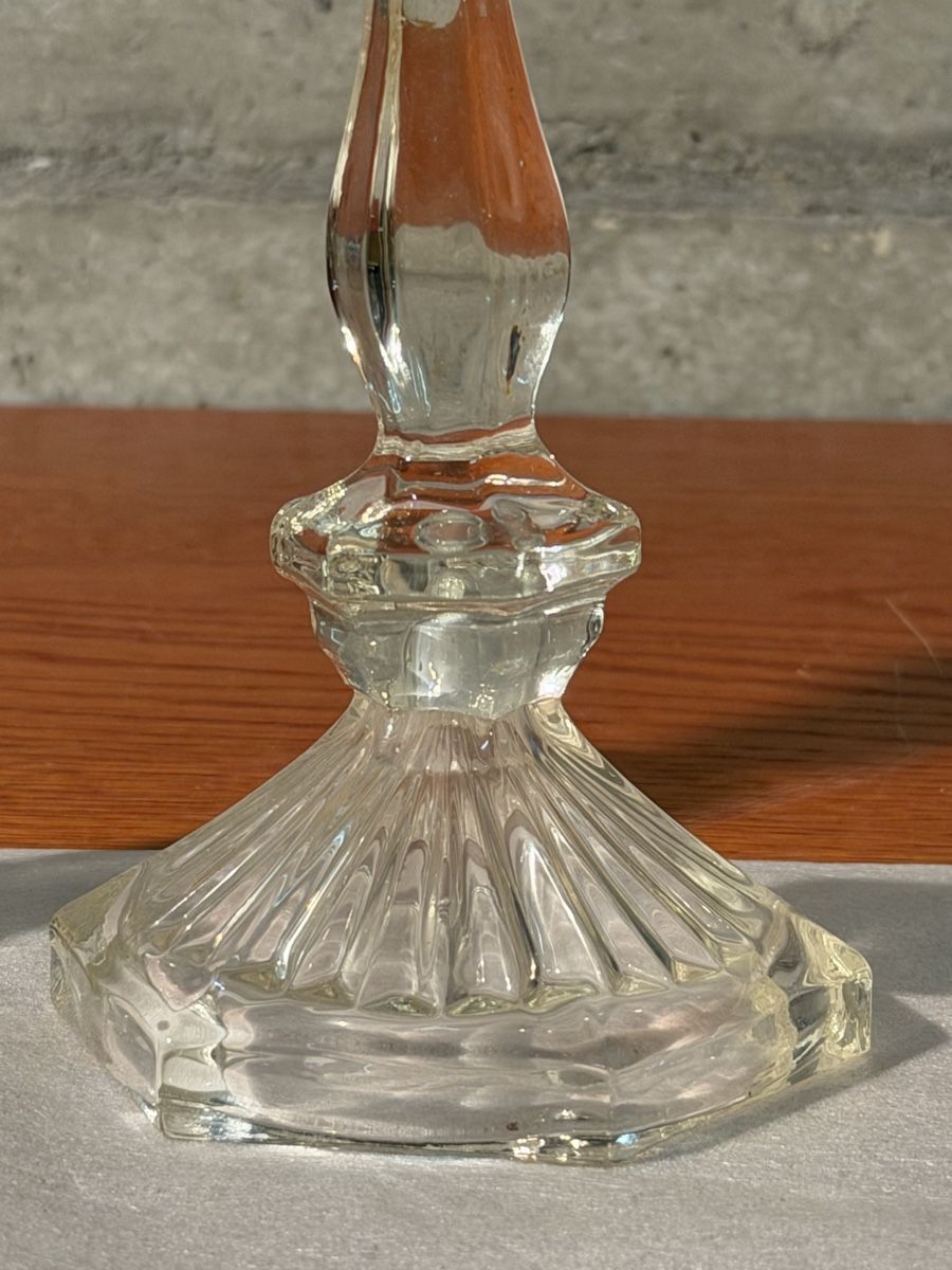 Portacandele: Vintage Crystal Candlestick Holders set of 2 – Usato da Lausanne venduto da artnouveau05 2