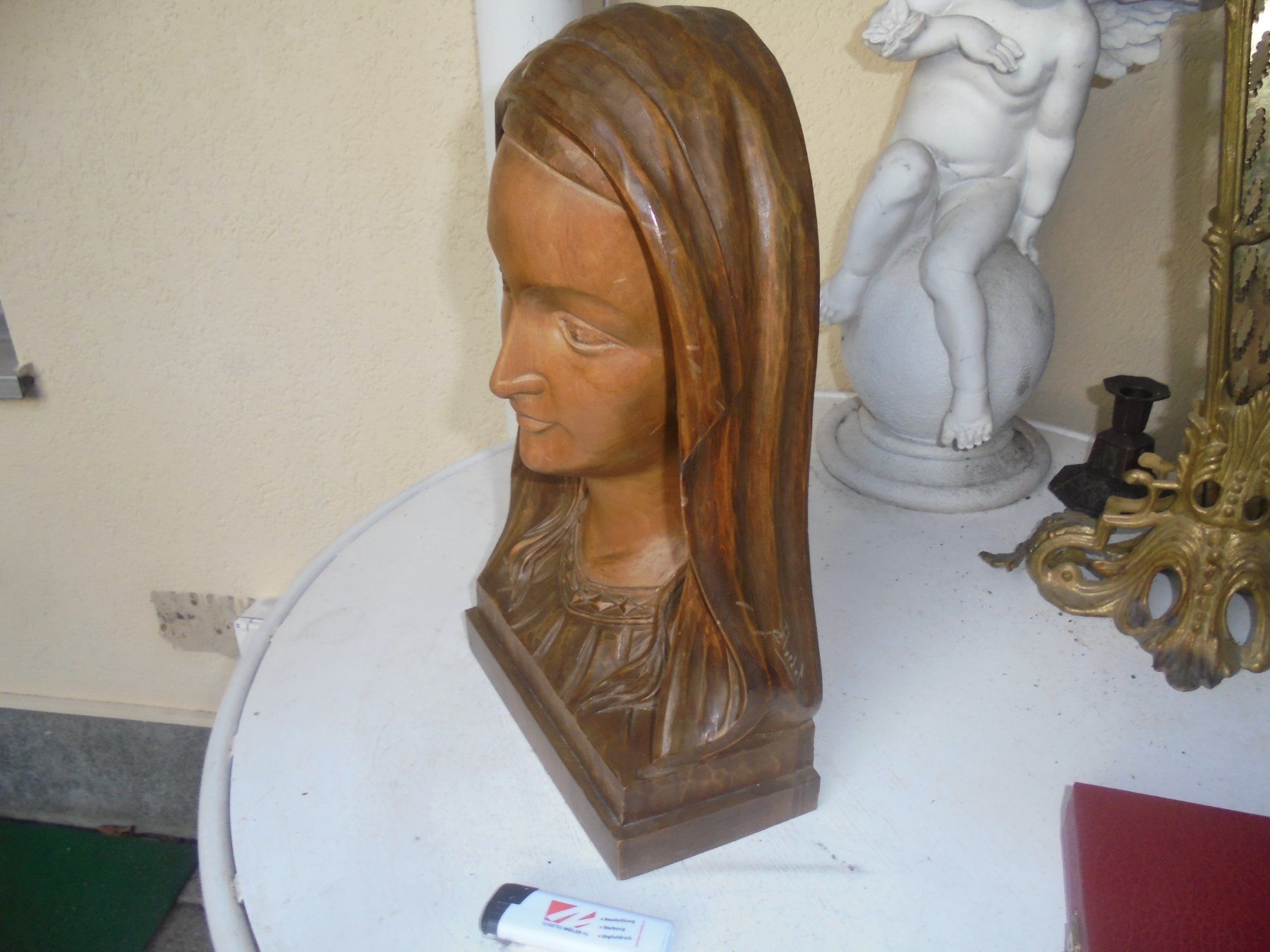 Statuette: Alte, grosse Madonnafigur ca. 1950 – Usato da Camorino venduto da Hunpete 2