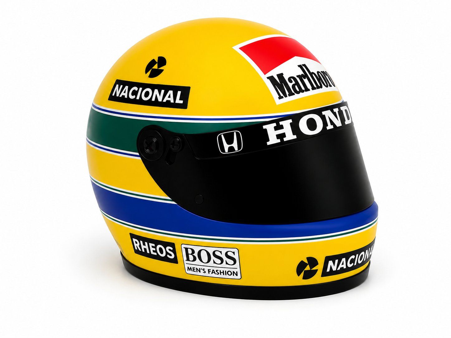 Modellini d'auto: Ayrton Senna Mini Helm Replica Formel 1 – Nuovo e nell'imballaggio originale da Wald ZH venduto da carwerk3dstudio 1