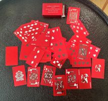 Jasskarten, rote Spielkarten, schönes Design, robust Karten