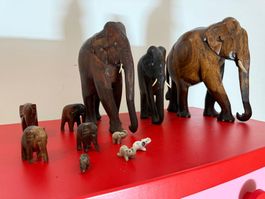 Elefanten aus Holz - Sammlung