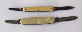 2 Taschenmesser Sackmesser Knochen Perlmutt WW Solingen Germ