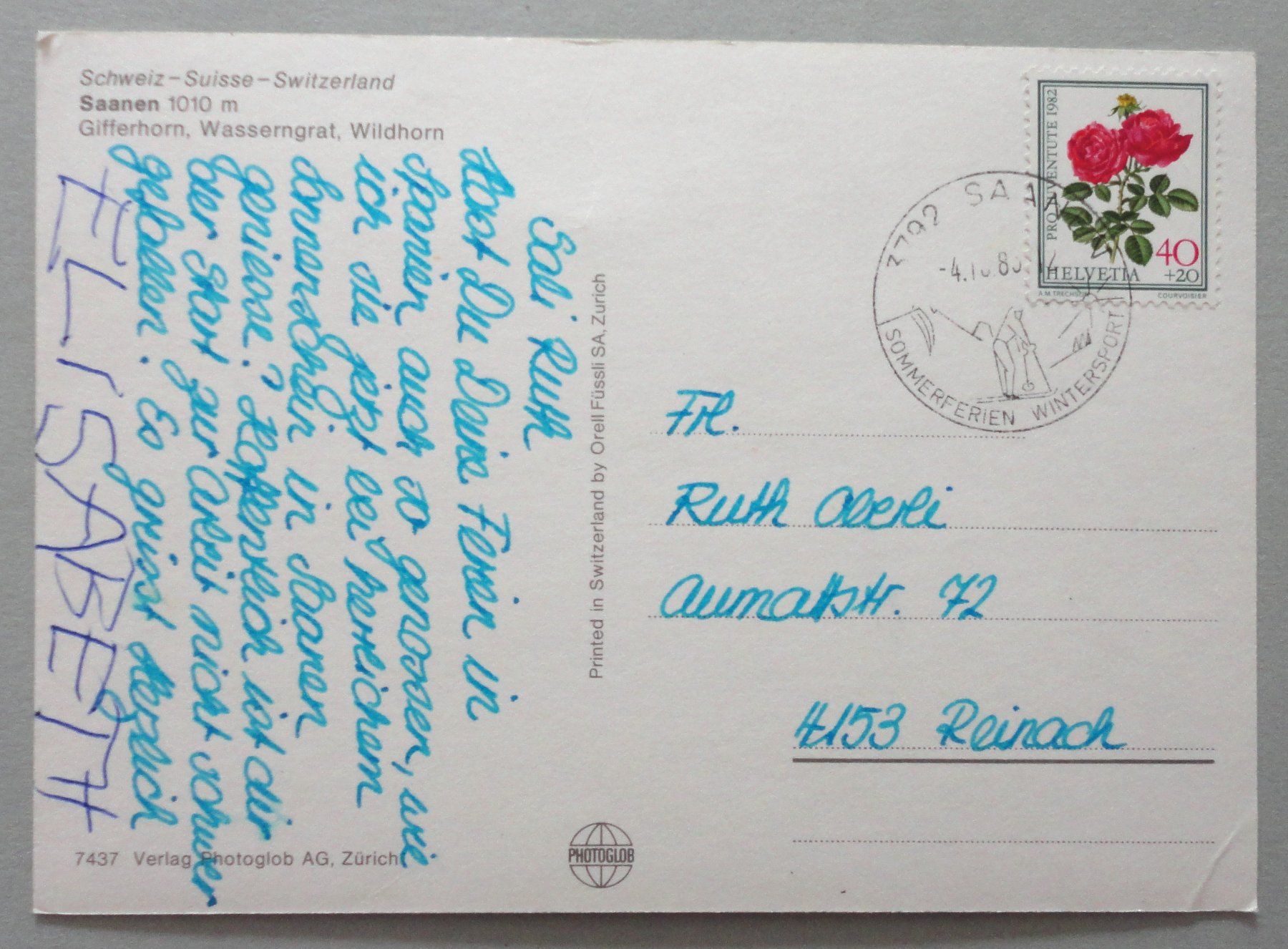 Cartoline postali: Saanen 1010 m – Difettoso da Fétigny venduto da Billy2miny 1