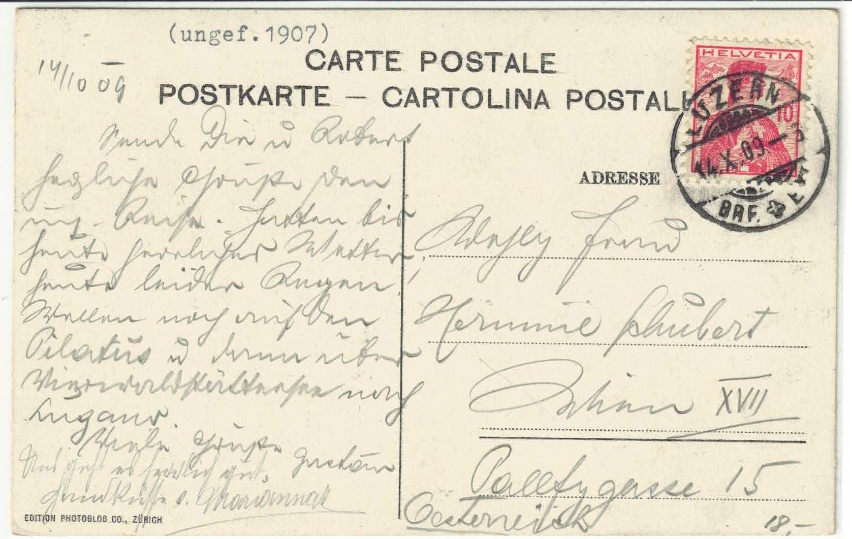 Cartoline postali: Luzern - Weinmarkt - animee - Litho – Usato da Ettingen venduto da Kartenplanet 1